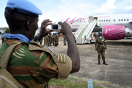 soldiers Picture shoot-out...An un identified soldier taking photographs of a colleague