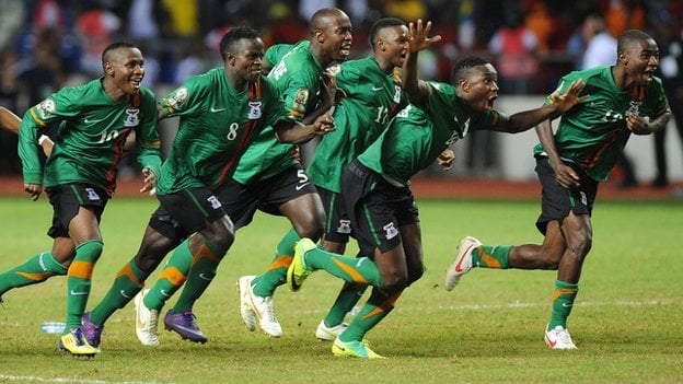 Zambia Players celebrate