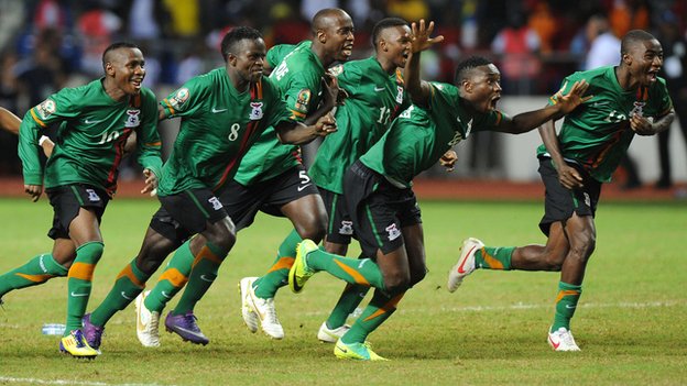 Zambia Players celebrate