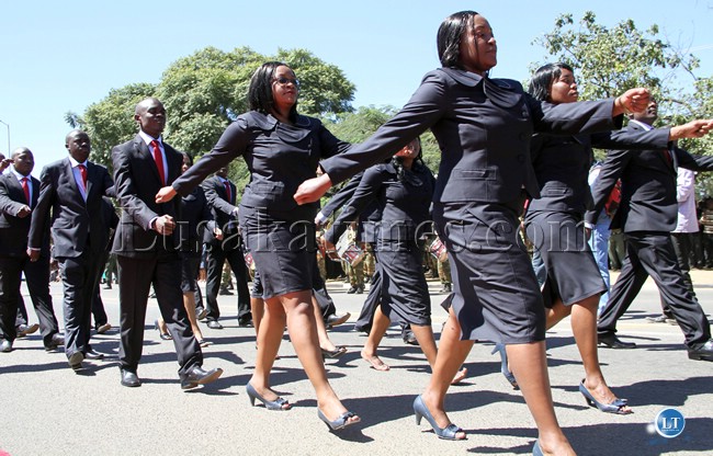 FRA workers marching in Lusaka day May