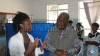 Former President Banda talks to Dr Martha Nampungwe when he went to visit his cousin Tisa Banda Jere at Chipata General Hospital last week