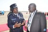 Inspector General of Police Stella Libongani speaks with Tourism Permanent secretary George Zulu shortly before President Michael Sata arrived at Harry Mwaanga Nkumbula International Airport for the opening of the UNWTO 20th General Assembly -Picture and caption by THOMAS NSAMA