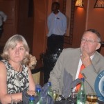 Vice President Guy Scott (right) and his wife Charlotte (left)
