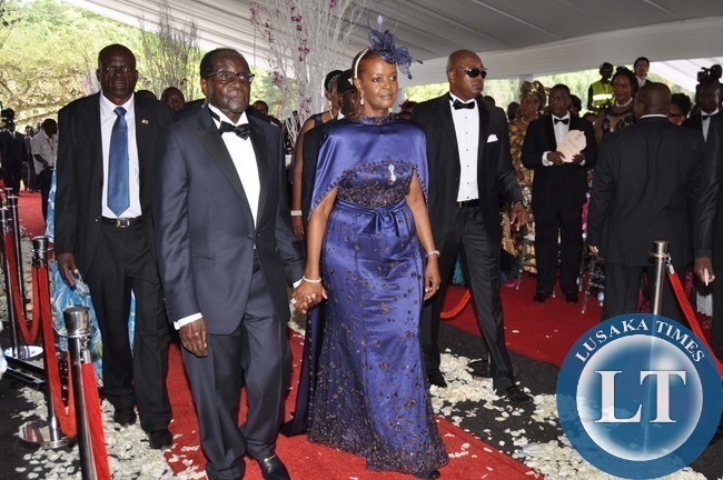 Zambia Pictures Sata At Wedding Ceremony Of Robert Mugabe S Zimbabwean President Robert Mugabe And First Lady Grace Arrives During The Wedding Ceremony Of Their