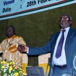 Labour Minister Fackson Shamenda (right) and Zambia Congress of Trade
Unions (ZCTU) General Secretary Roy Mwaba