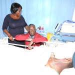 President Sata and the first lady visiting the Presidents son Kazimu at Milpark hospital Johannesburg