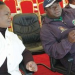 MINISTRY of Transport, Works, Supply and Communications Yamfwa Mukanga (right) with his Permanent Secretary Agnes Musunga during the sports festival at Barclays Sports Complex in Lusaka