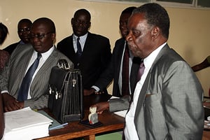 satacourt2 Mr Sata and his legal team in the Supreme Court registry
