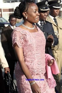 FIRST Lady Thandiwe Banda going to board the Presidential Challenger plane
