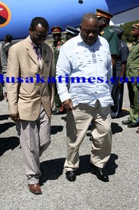 Vice president George Kunda and President Banda 