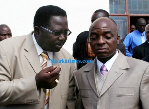 Bishop Joe Imakando talks with the Nigerian preacher