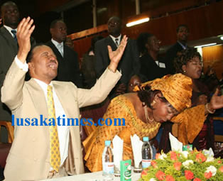 Second Republican President Fredrick Chiluba and his wife Regina 