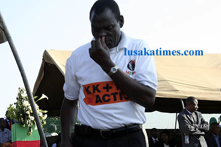 KK addict. An elderly gentleman man spotted with Dr Kennenth Kaunda's 1991 campaign T- shirt at the funeral of the ate John Mwanakatwe in Lusaka.