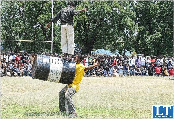 Acrobats from Don Bosco Youth centre in Chingola