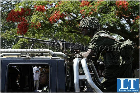 Armed presidential guards trailing President banda's motorcade when he wa making his way to State House