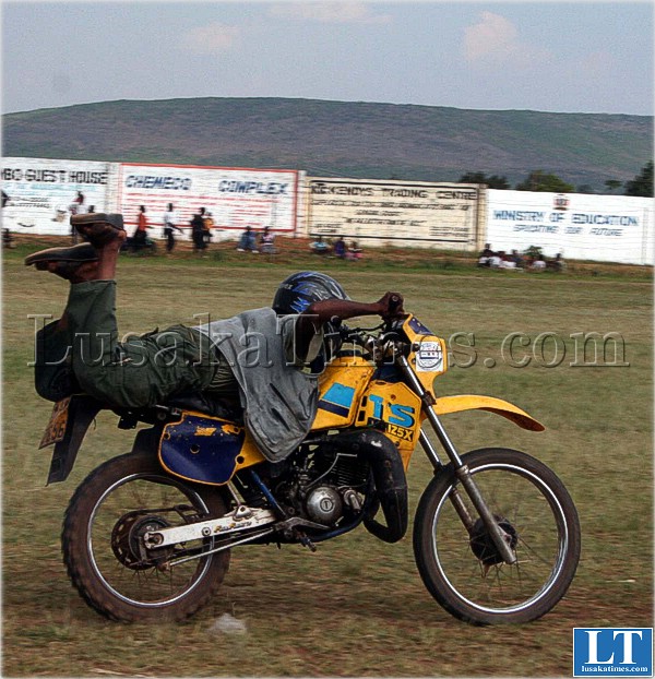 Lewis Siwila doing acrobatics at Kasama sports Stadium during  Independence celebration Day.