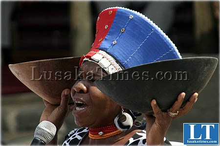 Chieftainess Nkomeshya exposes seeds when praying for rain