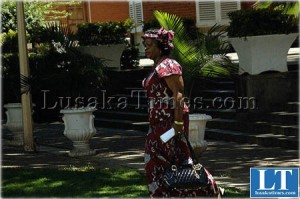 Out-going permanent secretary for ministry of sports Susan Sikaneta spotted at State House