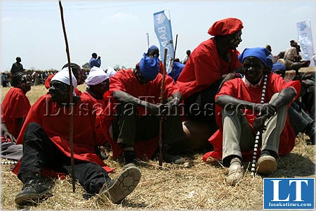 Traditional dancers after entertaining guests