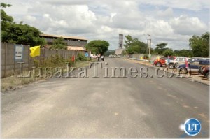 A rehabilitated road inside the Luanshya Copper Mines area, Zamba