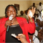 Former Gender and Women in Development Minister Patricia Mulasikwanda addresses journalists at a UPND press briefing when she joined the party in Lusaka yesterday, Dec 27th.