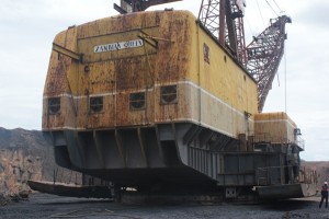 The only surviving oldest drag line for extracting coal at Maamba Collieries (MCL).