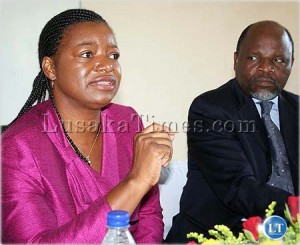 Tourism minister Catherine Namugala and United Nations Development Programme country co-ordinator Macleod Nyirongo during a press briefing on the Copenhagen climate change summit Tourism minister Catherine Namugala and United Nations Development Programme country co-ordinator Macleod Nyirongo during a press briefing on the Copenhagen climate change summit
