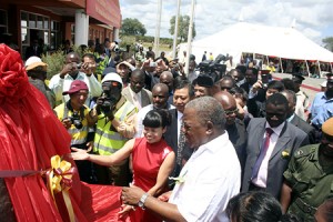 President Rupiah Banda re-opening the Albidon Nickel Mine in Mazabuka recently