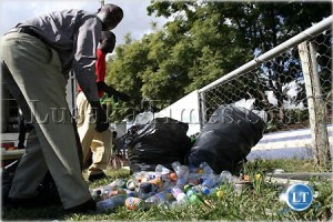 FILE: Gate crushers searching for left over food 