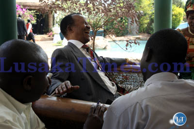 Dr Chiluba bursts into laughter when reporters asked why he has started attending public functions when he refused to do that during the rule of late Levy Mwanawasa