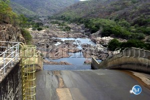 One of the flood gates at the Kafue Gorge Power station, which is owned by ZESCO LTD