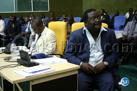 General Secretary for the Andrew Kamanga FAZ faction Simataa Simataa and supporters during their annual general meeting in Lusaka