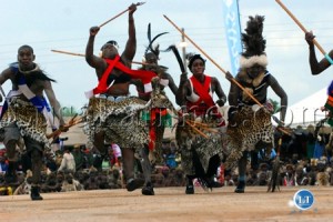 Ila dancers from Namwala dancing at the Ncwala