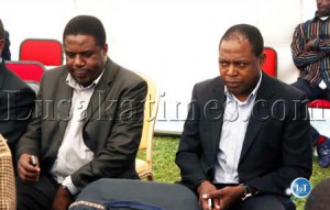 FAZ president Kalusha Bwalya and general secretary George Kasengele 