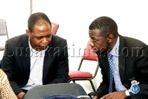 File: FAZ Media liaison offficer, Eric Mwanza with president Kalusha Bwalya File: FAZ Media liaison offficer, Eric Mwanza with president Kalusha Bwalya