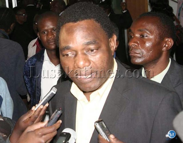 UPND leader Hakainde Hichilema