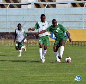 Collins Mbesuma in Training at Nkoloma Stadium