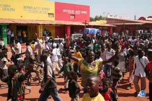 PATRIOTIC Front (PF) cadres celebrating the victory of their party at Kasama PATRIOTIC Front (PF) cadres celebrating the victory of their party at Kasama