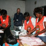 Polling agents, European Union (EU) observers together with ECZ officials and Police officers witnessing the counting of ballot papers cast at Shangombo basic School in Western Province