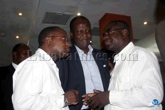 Moses Muteteka (L) , Felix Mutati and Kabinga Pande Moses Muteteka (L) , Felix Mutati and Kabinga Pande