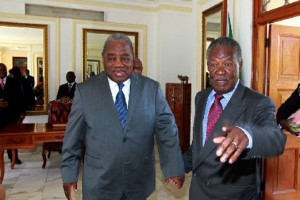 President Micheal Sata with Former President Rupiah Banda President Micheal Sata with Former President Rupiah Banda