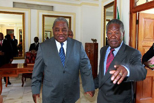 President Micheal Sata with Former President Rupiah Banda President Micheal Sata with Former President Rupiah Banda