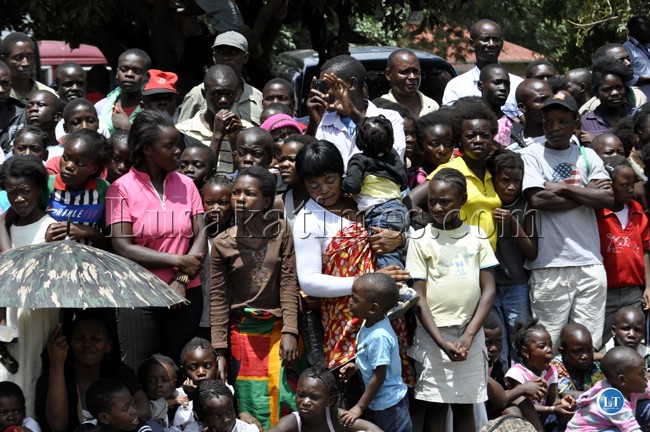 Some of the youths that witnessed the Youth day march past Some of the youths that witnessed the Youth day march past