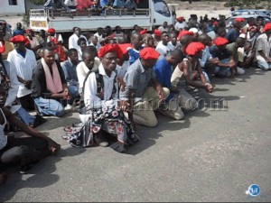 mongu2 Part of the crowd that converged to meet the Ngambela when he arrived in Mongu