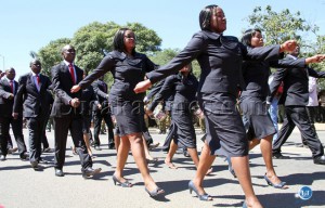 FRA workers marching in Lusaka day May
