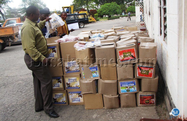 FILE: Some of the Tujilijili consignment that was surrendered at Kitwe Civic center by a named distributor in Kitwe