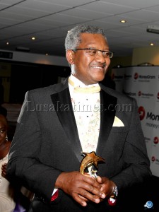 Professor Clive Chirwa walks away with the Distinction of the Year Award during the UK Zambia Excellence awards ceremony in London