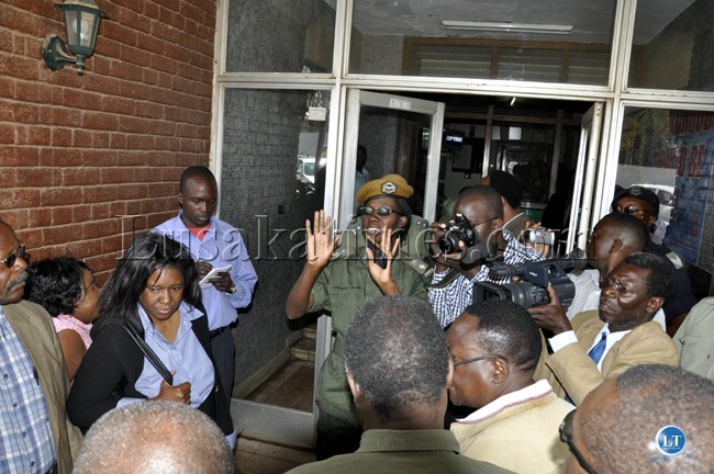 Zambia police spokesperson Charity Chanda