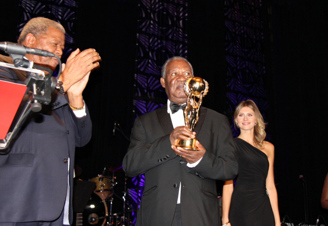 President Sata receives the Award President Sata receives the Award