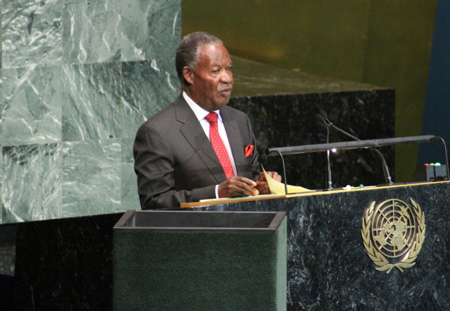 President Micheal Sata addressing UN General Assembly sixty seventh session